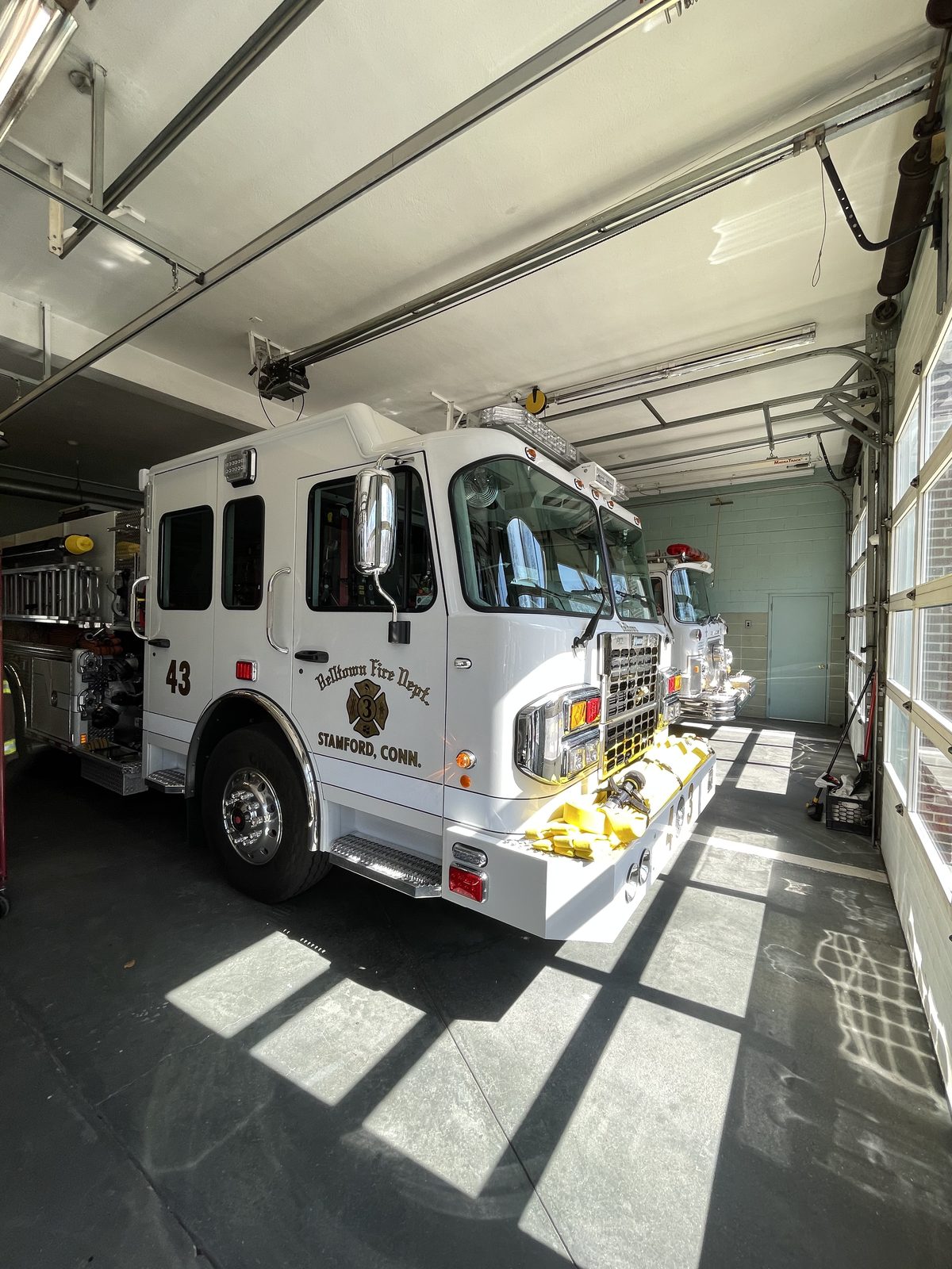 Engine 43 in the apparatus bay